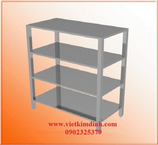 Kệ phẳng inox 4 tầng